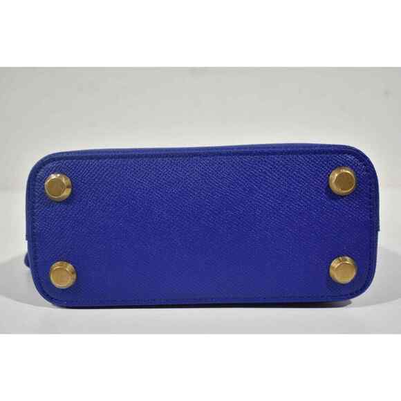 Balenciaga Ville XXS Blue White Logo Grained Top Handle Shoulder Crossbody Bag - Picture 12 of 12